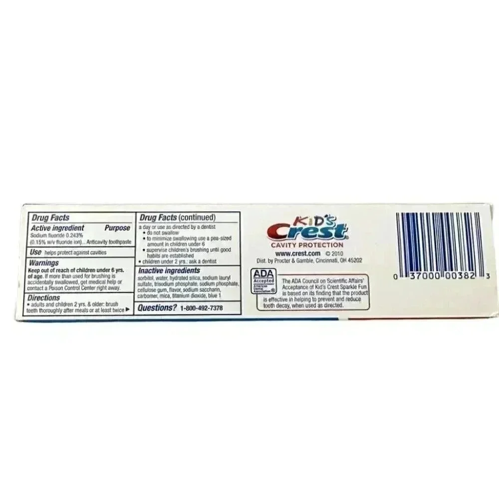 Crest Kid's Cavity Protection Sparkle Fun Flavor Toothpaste
